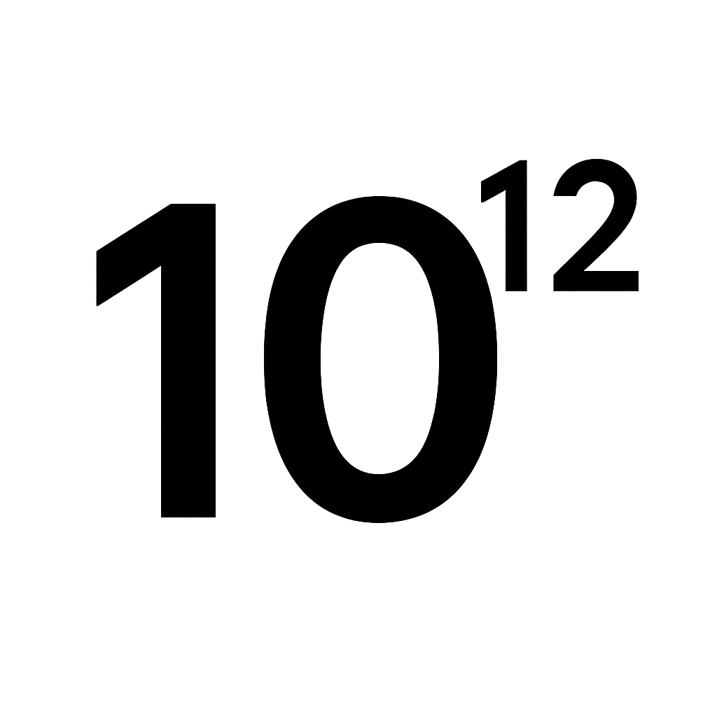 10¹²